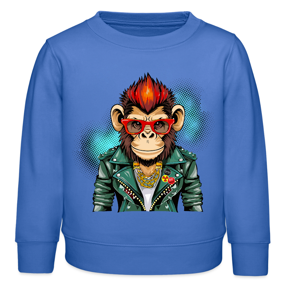MNJS KIDS Mini Changer Bio Sweatshirt mit MONKEY PRINT - carolina Blue