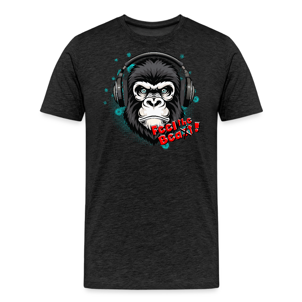 Männer Premium T-Shirt mit FEEL THE BEA(S)T PRINT - Anthrazit
