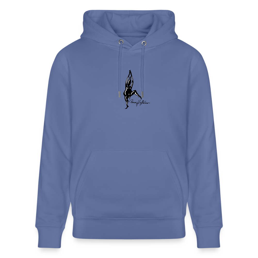 Unisex Bio-Hoodie mit TUSCHEMÄNNCHEN PRINT - Blau