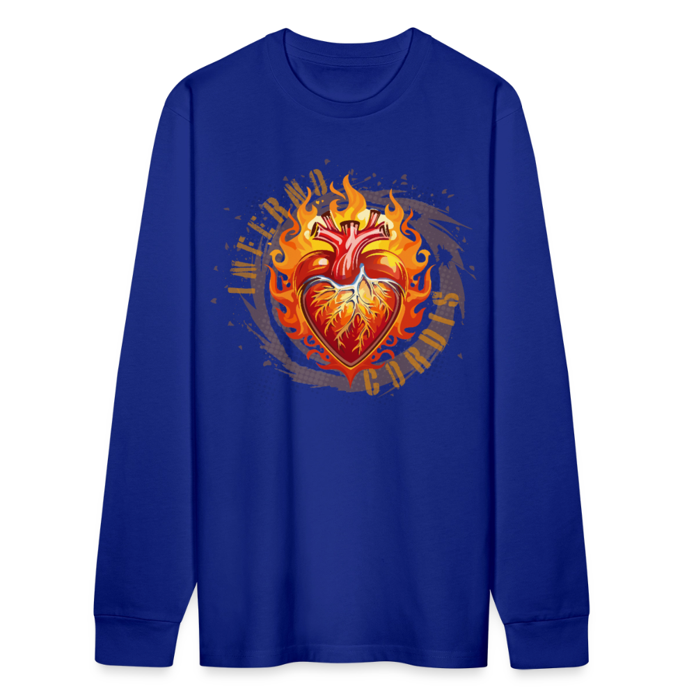 Unisex Bio-Langarmshirt mit FEUERHERZ PRINT - Königsblau