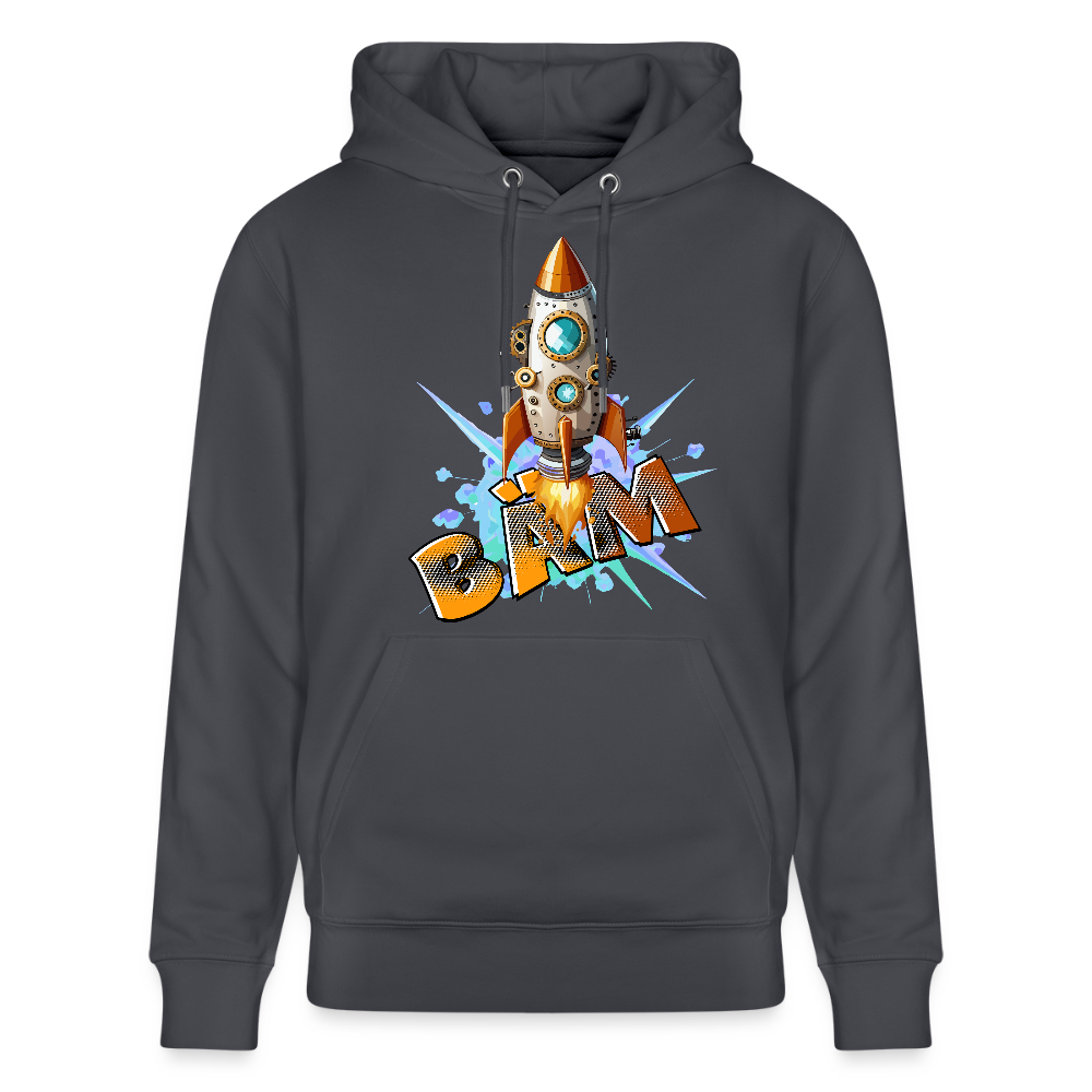 Unisex Hoodie mit RAKETE PRINT - Indigoblau