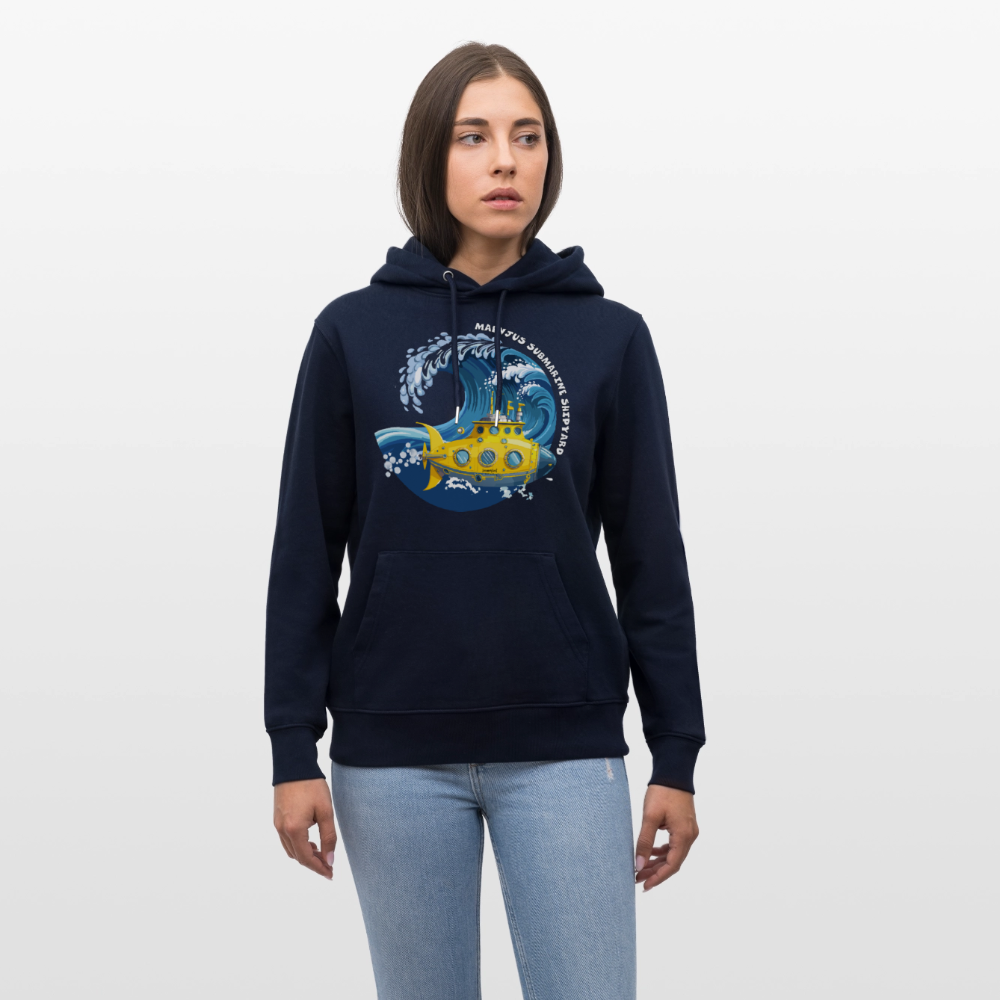 Unisex Bio-Hoodie mit MAENJUS SUBMARINE SHIPYARD PRINT - Navy