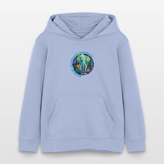 MNJS KIDS Bio-Hoodie mit REDEYE ELEPHANT DISTRICT PRINT - Sky