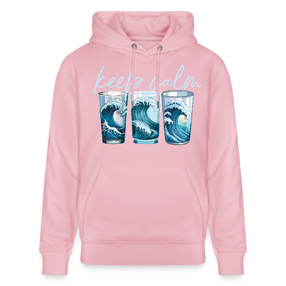 Unisex Bio-Hoodie mit KEEP CALM PRINT - Hellrosa