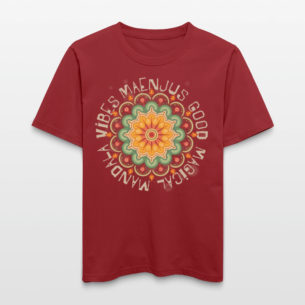 Unisex Bio-T-Shirt mit MANDALA VIBES PRINT - Erdrot