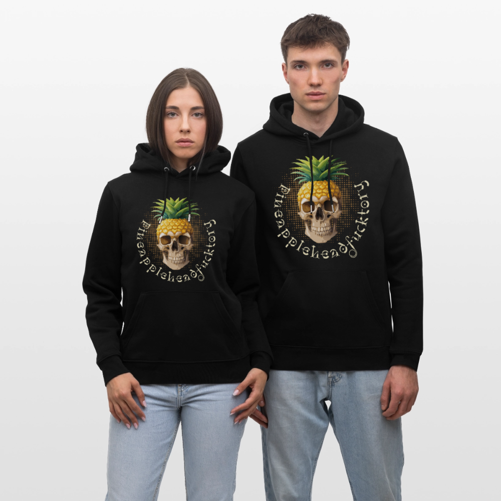 Unisex Hoodie mit PINEAPPLE SKULL PRINT - Schwarz