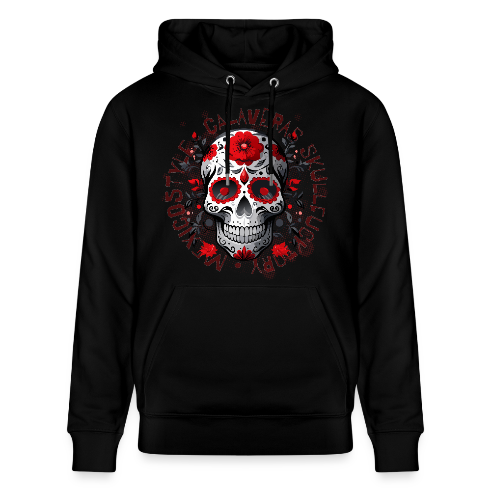 Unisex Hoodie mit CALAVERAS SKULL PRINT - Schwarz