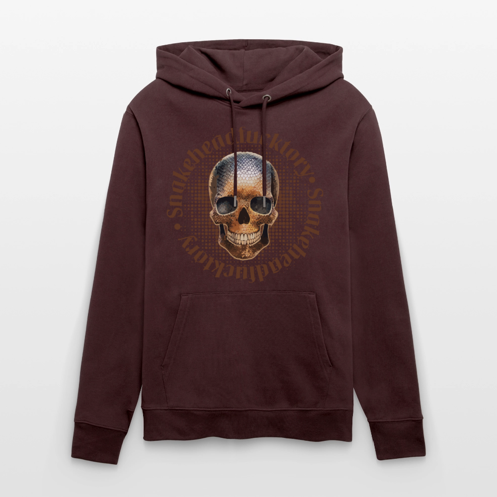 Unisex Hoodie mit SNAKEHEAD SKULL PRINT - Maroon