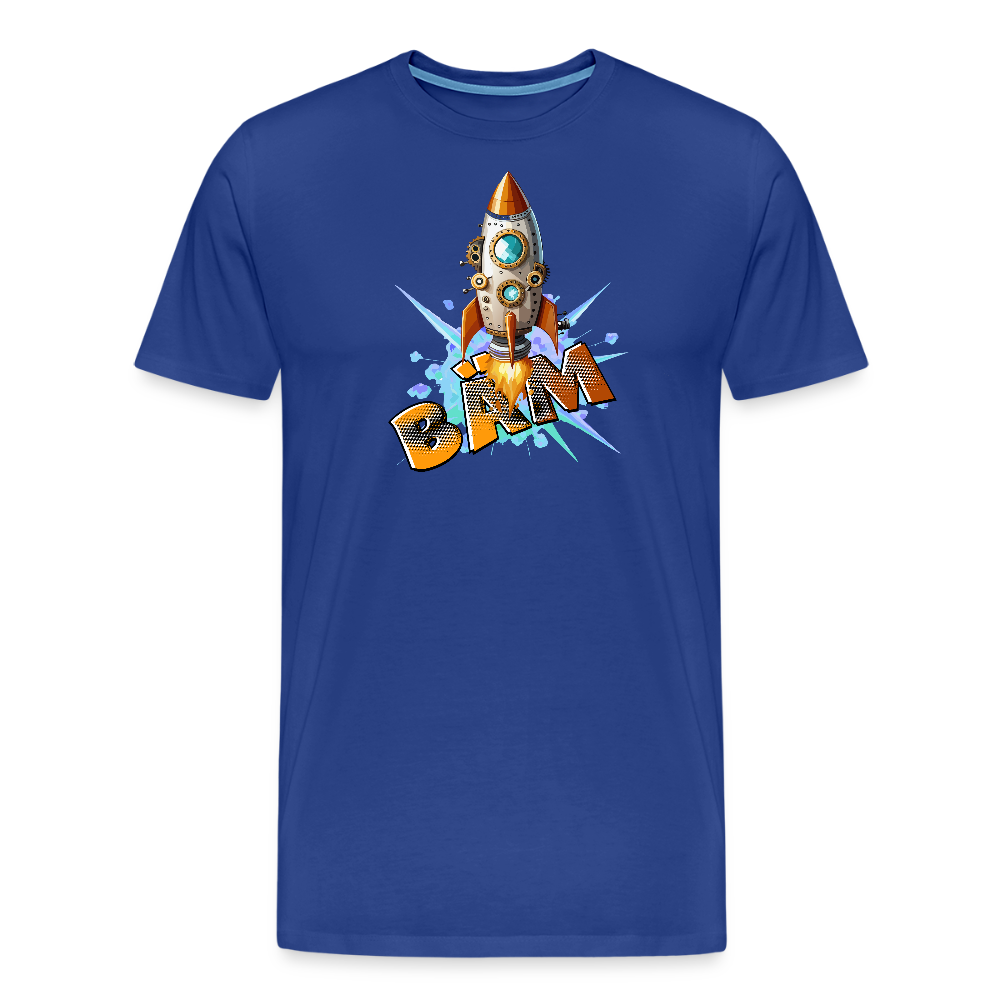 Männer Premium T-Shirt mit RAKETE PRINT - Königsblau