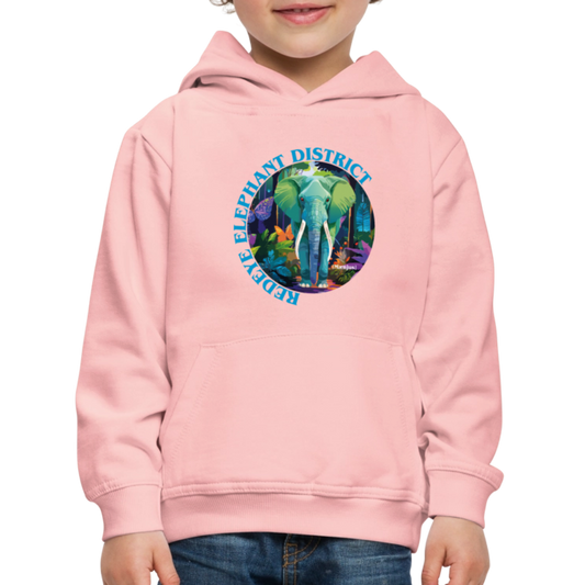 MNJS KIDS Premium Hoodie mit REDEYE ELEPHANT DISTRICT PRINT - Kristallrosa