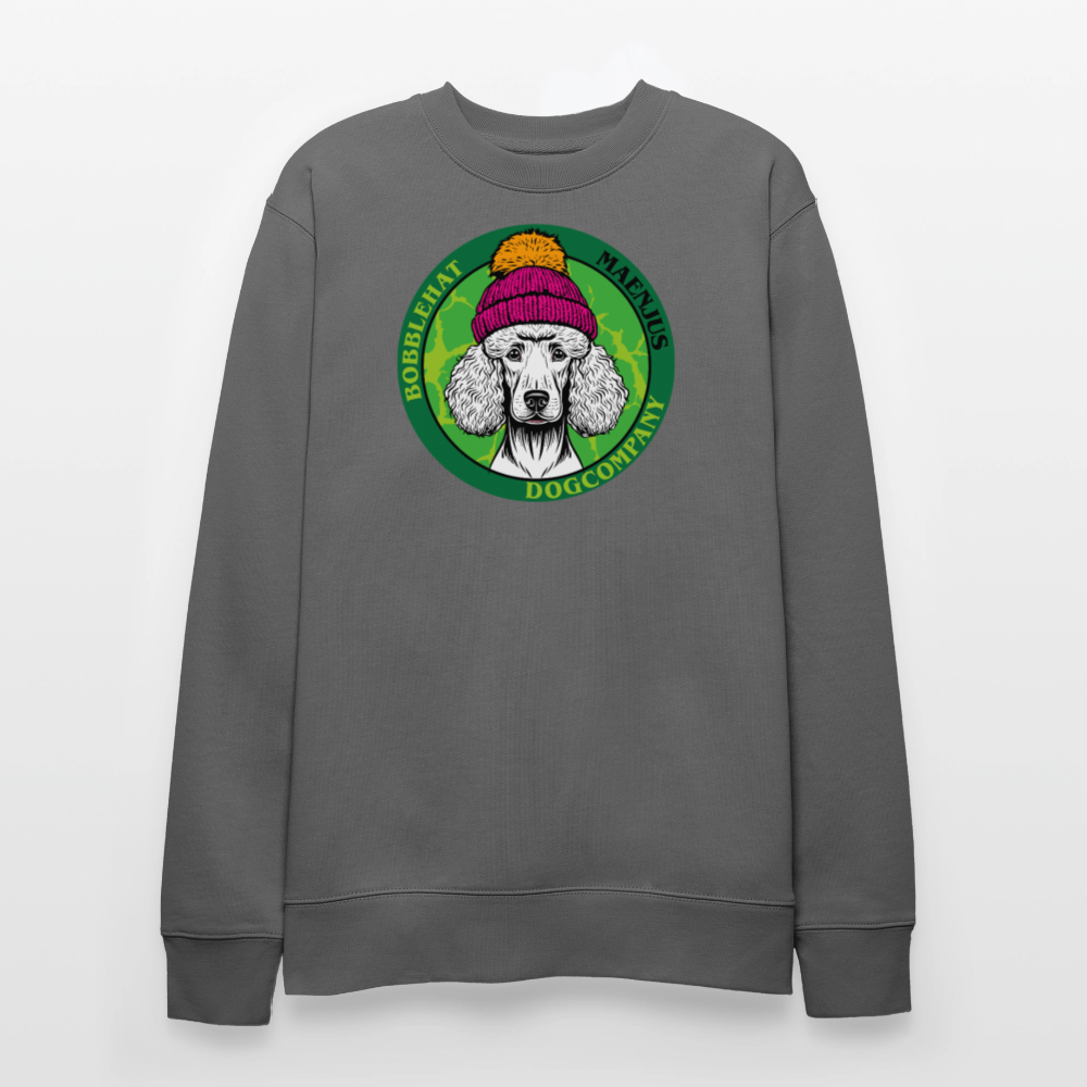 Unisex Bio-Sweatshirt mit BOBBLEHAT DOGCOMPANY PRINT - Anthrazit