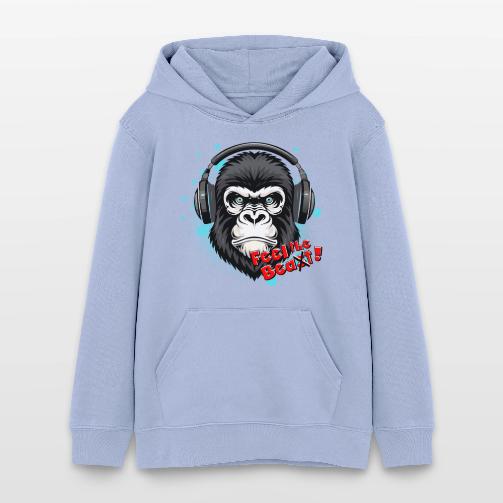 MNJS TEENS Bio-Hoodie mit FEEL THE BEA(S)T PRINT - Sky