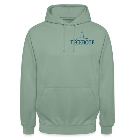 Unisex Hoodie mit TECKBOTE PRINT - Graugrün