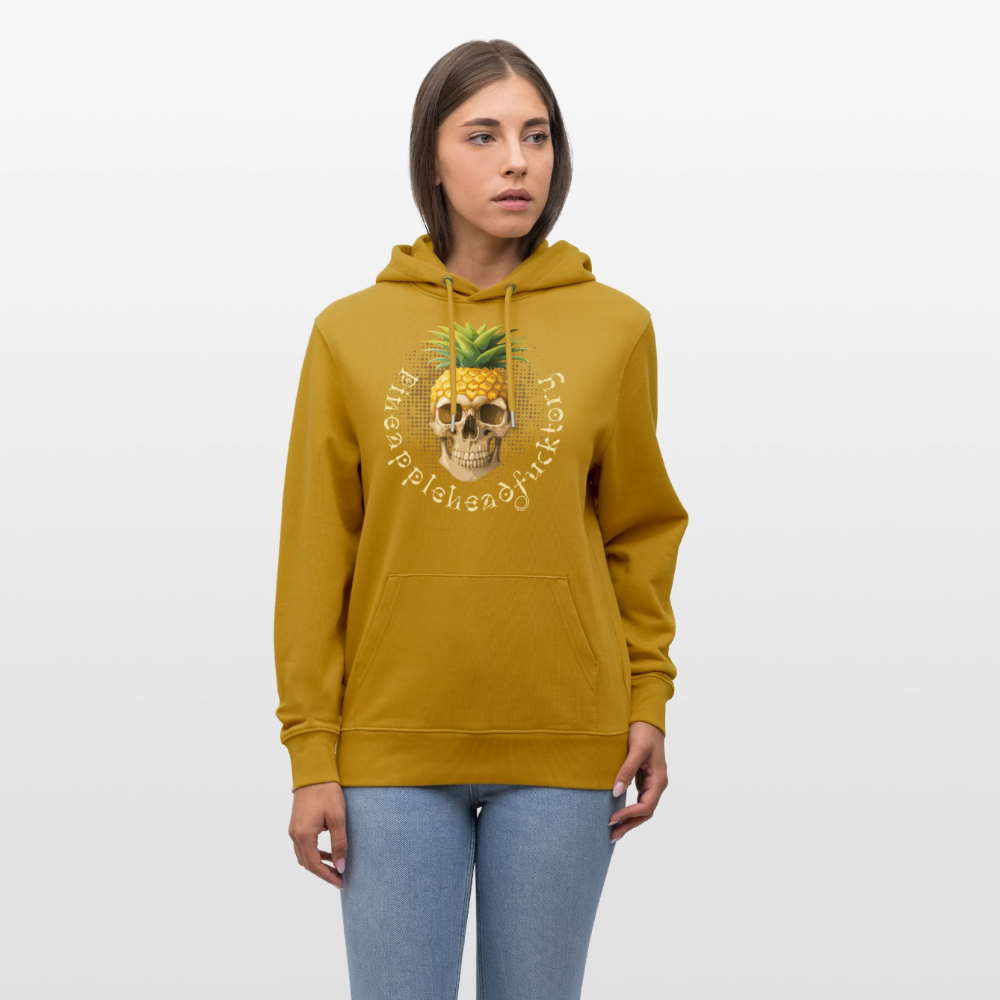 Unisex Hoodie mit PINEAPPLE SKULL PRINT - Ocker