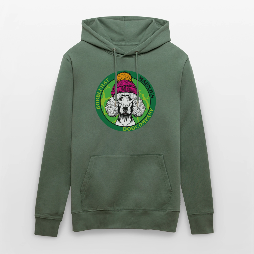 SUnisex Bio-Hoodie mit BOBBLEHAT DOGCOMPANY PRINT - Tanngrün