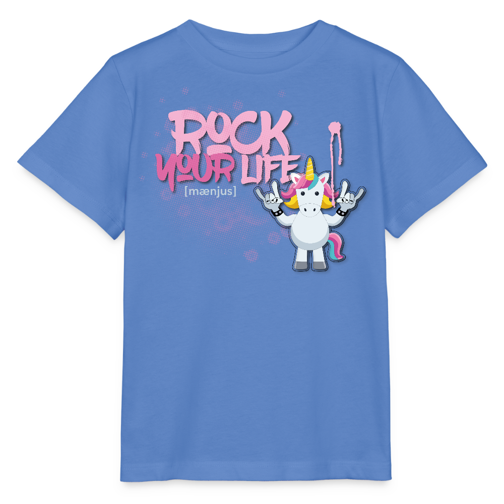 MNJS KIDS Bio T-Shirt mit ROCK YOUR LIFE PRINT - Blau