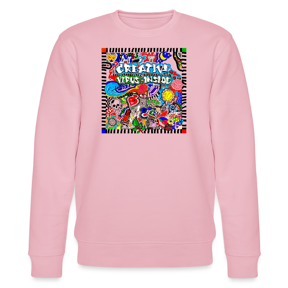 Unisex Bio-Sweatshirt mit CREATIVE VIRUS INSIDE PRINT - Hellrosa