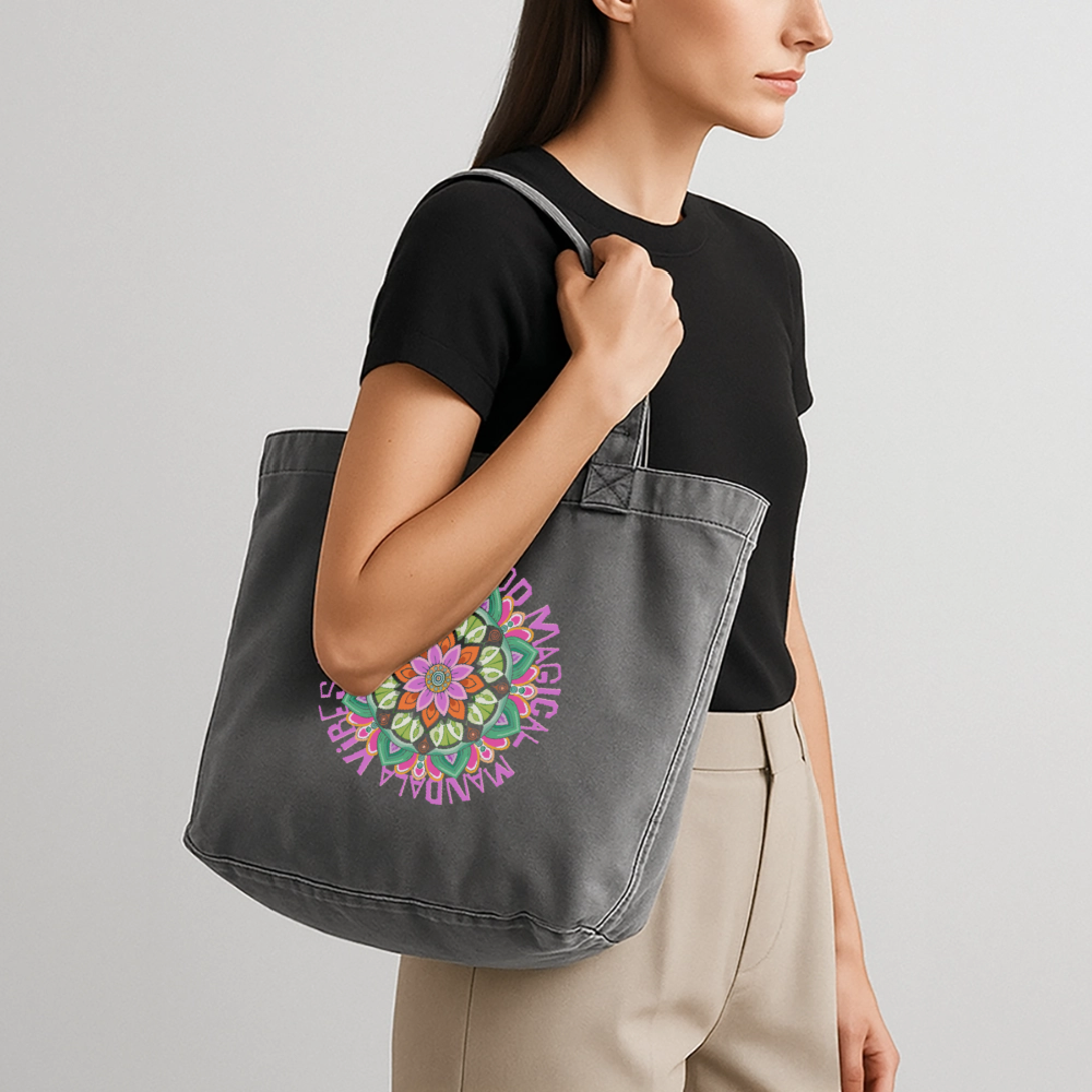 Vintage-Washed Shopper - Vintage Schwarz