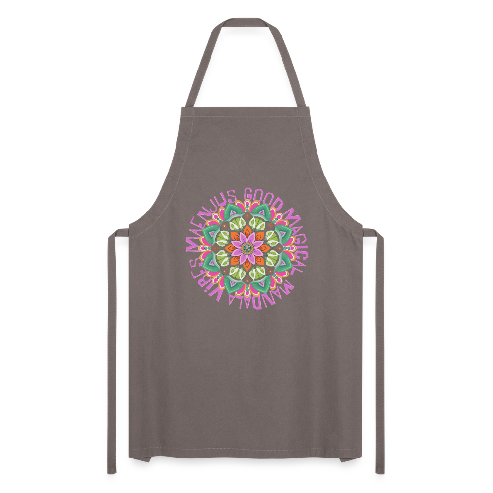 Kochschürze mit Mandala Vibes Motiv V - Grau