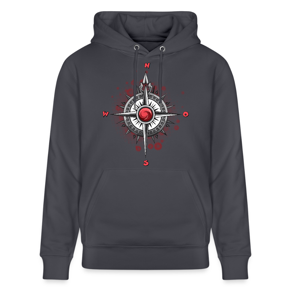 Unisex Hoodie mit WINDROSE PRINT - Indigoblau