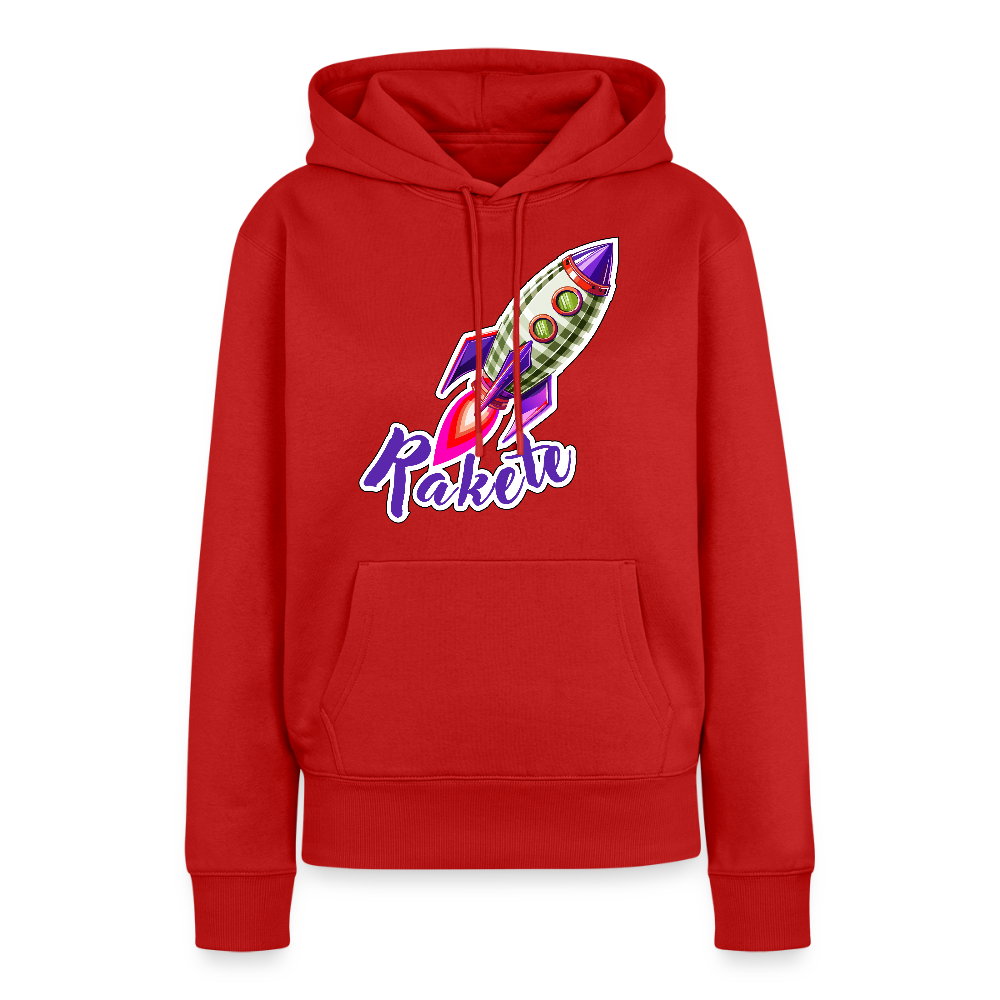 Frauen Premium Hoodie mit RAKETE PRINT - Rot