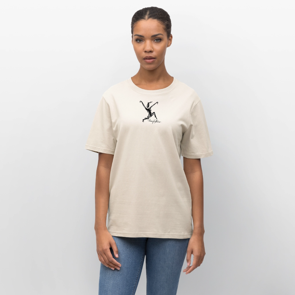 Unisex Bio-T-Shirt mit TUSCHEWEIBCHEN PRINT - Naturweiß 