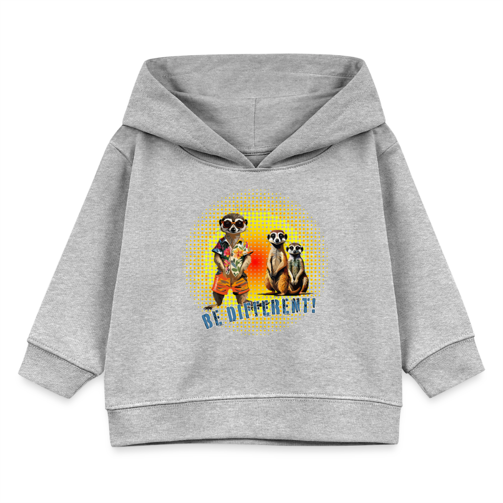 MNJS KIDS Bio Hoodie mit BE DIFFERENT PRINT - Grau meliert