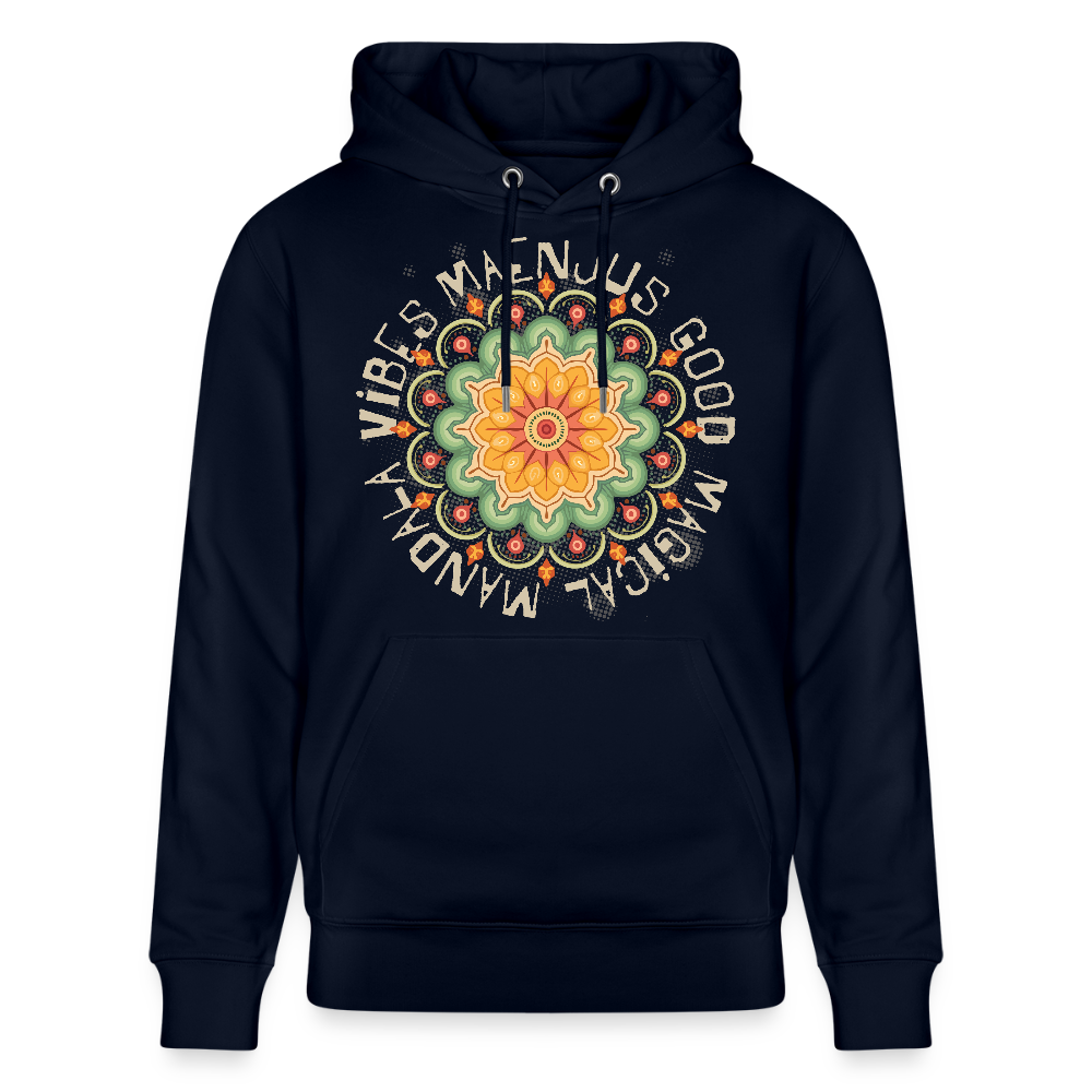 Unisex Bio-Hoodie mit MANDALA VIBES PRINT - Navy