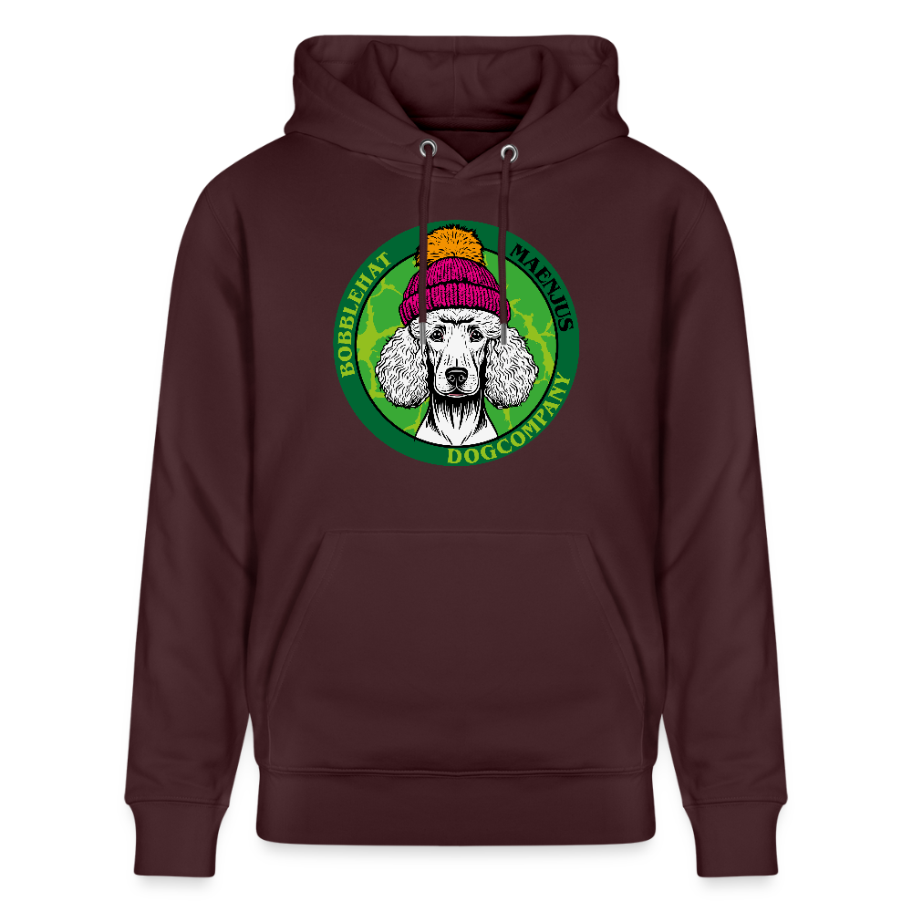 SUnisex Bio-Hoodie mit BOBBLEHAT DOGCOMPANY PRINT - Maroon