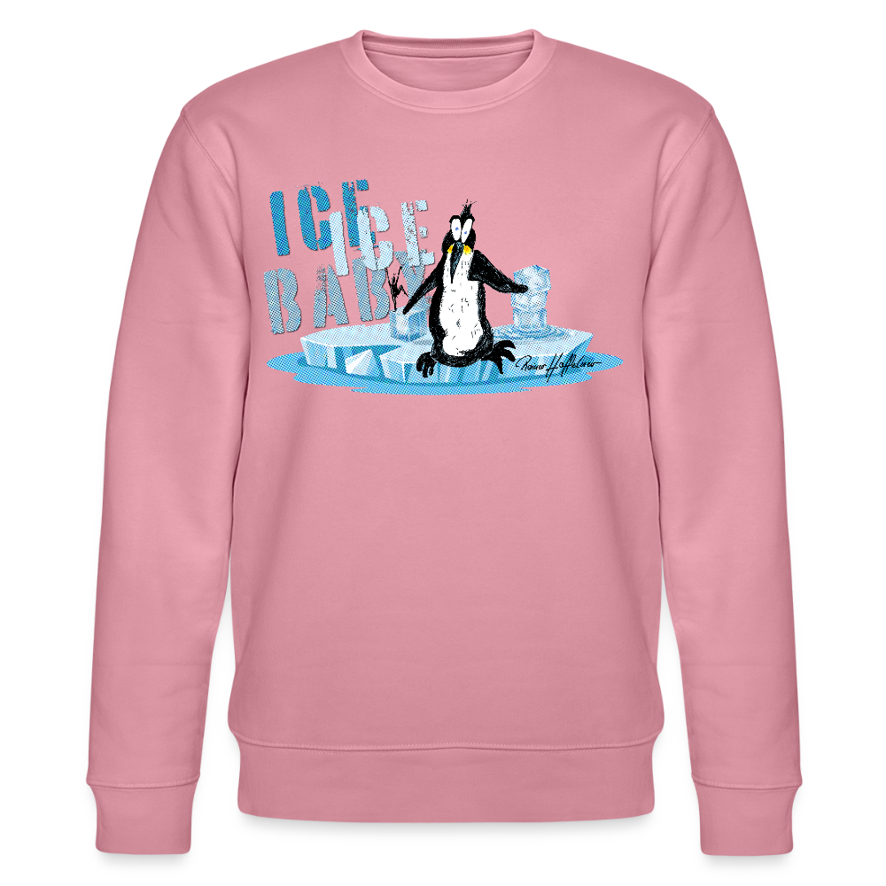 Unisex Bio-Sweatshirt mit ICE ICE BABY PRINT - Lila Traum