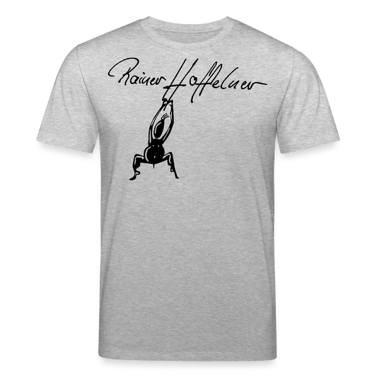 Unisex Bio-T-Shirt mit TUSCHEMÄNNCHEN PRINT - Grau meliert