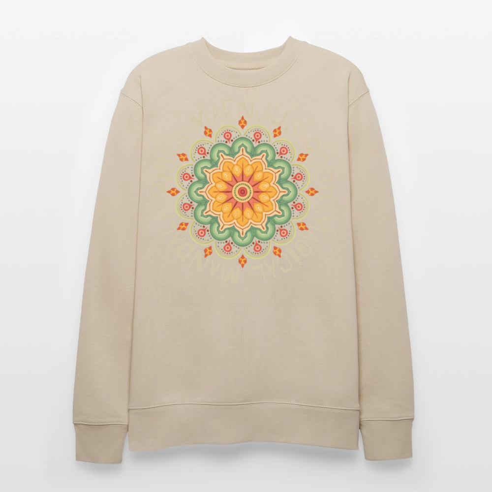 Unisex Bio-Sweatshirt mit MANDALA VIBES PRINT - Beige