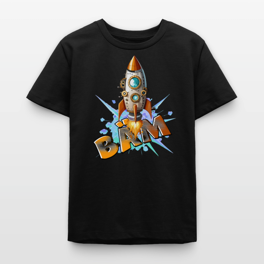 MNJS TEENS Bio T-Shirt mit BÄM PRINT - Schwarz