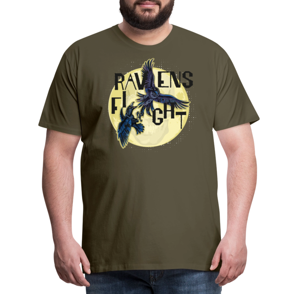 Männer Premium T-Shirt mit RAVENS FIGHT PRINT - Khaki