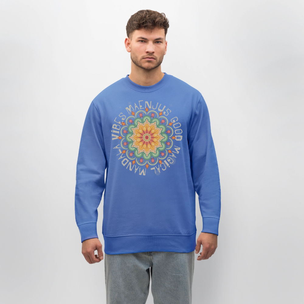 Unisex Bio-Sweatshirt mit MANDALA VIBES PRINT - Blau