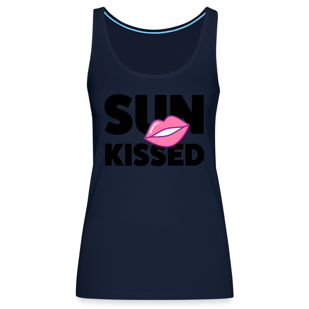 Frauen Premium Tank Top mit SUN KISSED PRINT - Navy