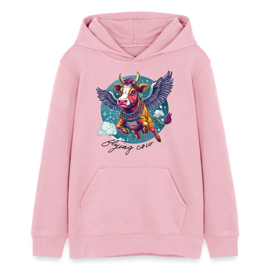 MNJS TEENS Bio-Hoodie mit FLYING COW PRINT - Hellrosa