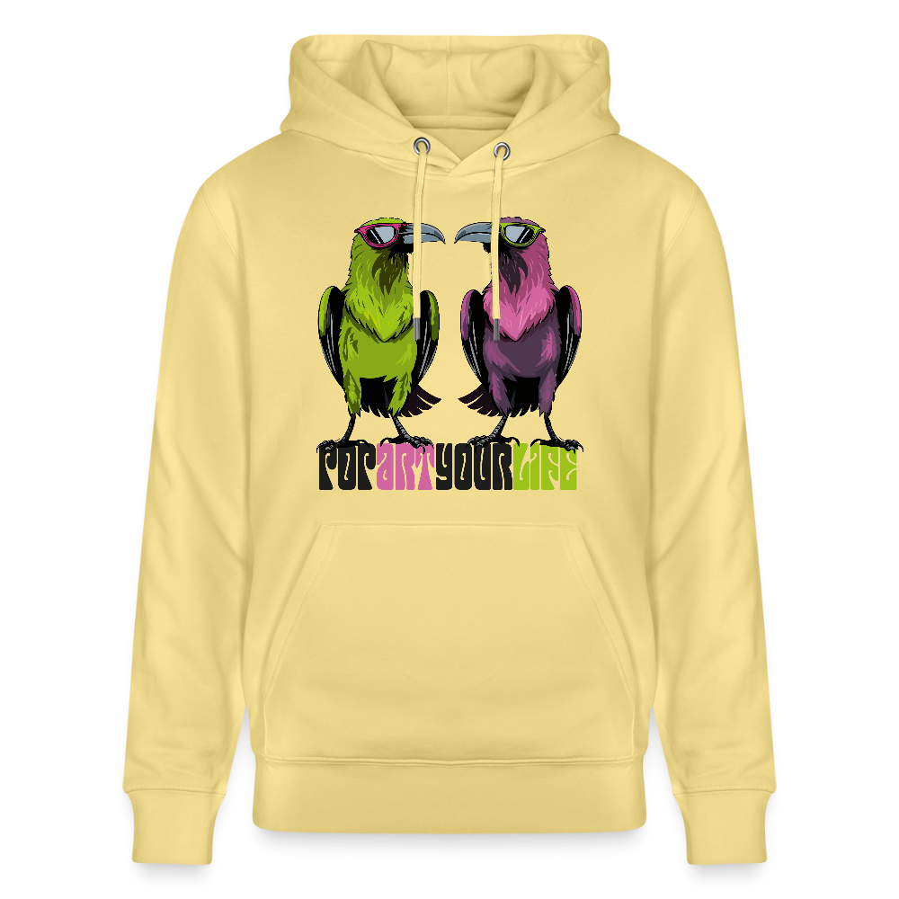 Unisex Hoodie mit POPART YOUR LIFE PRINT - Gelb Viva 
