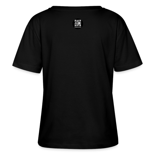 Frauen Bio Rundhals T-Shirt mit zündX PRINT - Schwarz