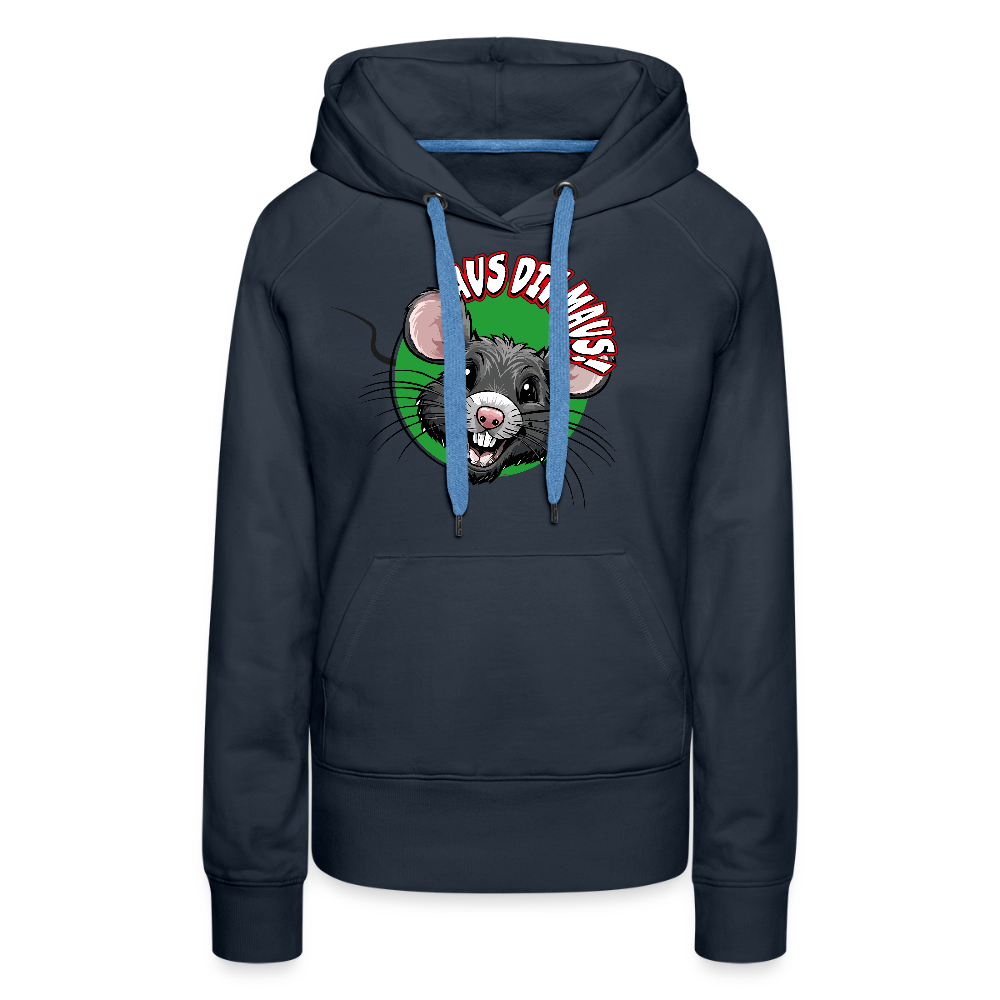 Frauen Premium Hoodie mit AUS DIE MAUS PRINT - Navy
