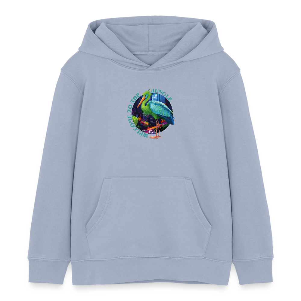 MNJS KIDS Bio-Hoodie mit WELCOME TO THE JUNGLE PRINT - Lavendel-Violett