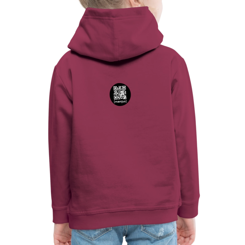 MNJS KIDS Premium Hoodie mit WELCOME TO THE JUNGLE PRINT - Bordeaux