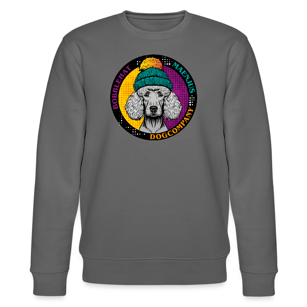 Unisex Bio-Sweatshirt mit BOBBLEHAT DOGCOMPANY PRINT - Anthrazit