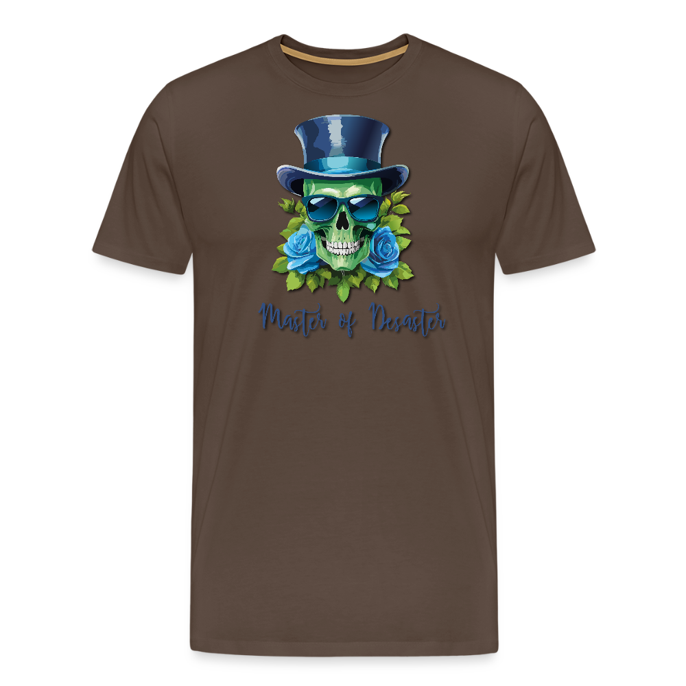 Männer Premium T-Shirt mit MASTER OF DESASTER PRINT - Edelbraun