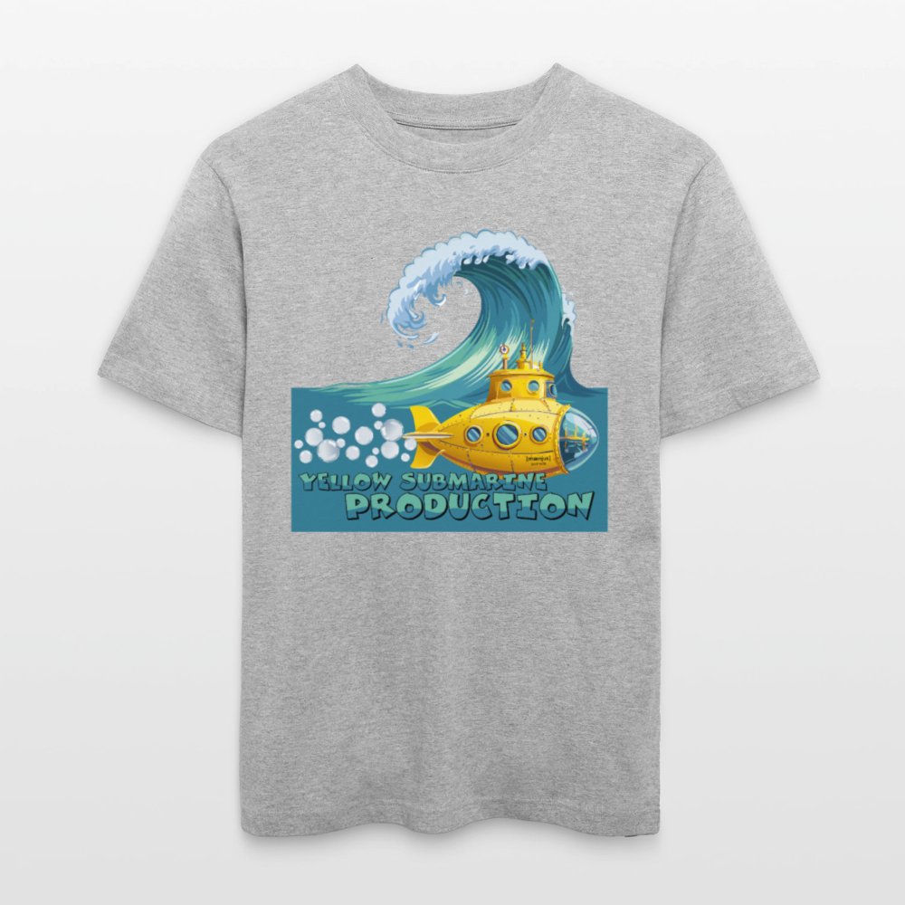 Unisex Bio-T-Shirt mit YELLOW SUBMARINE PRODUCTION PRINT - Grau meliert