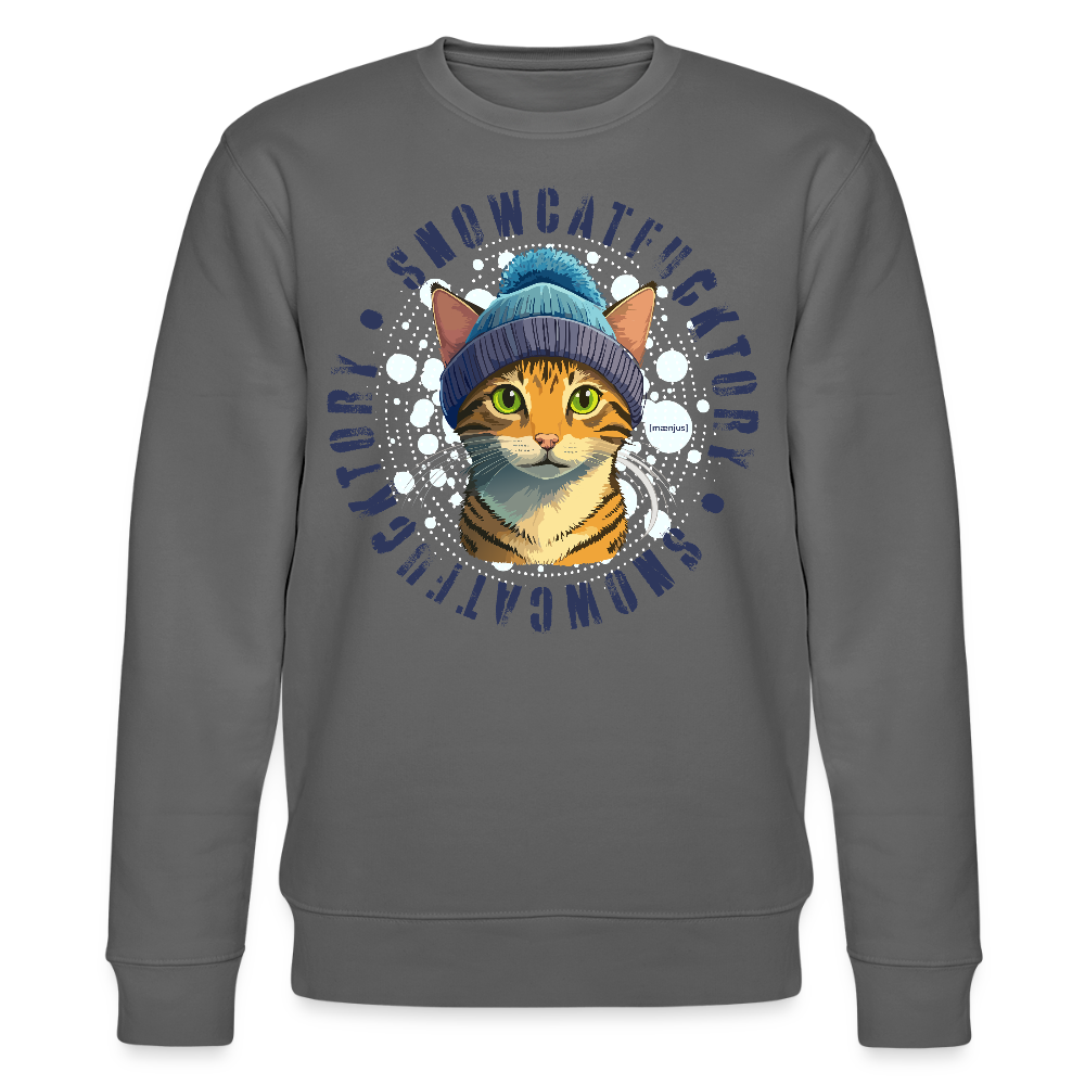 Unisex Bio-Sweatshirt mit SNOWCAT PRINT - Anthrazit