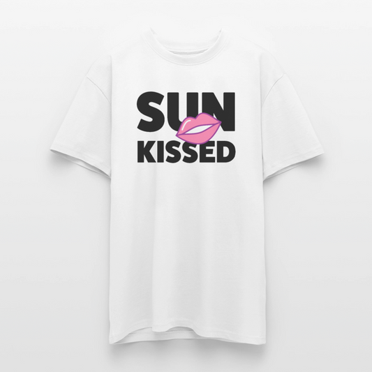 Heavy Oversize T-Shirt mit SUN KISSED PRINT - Weiß