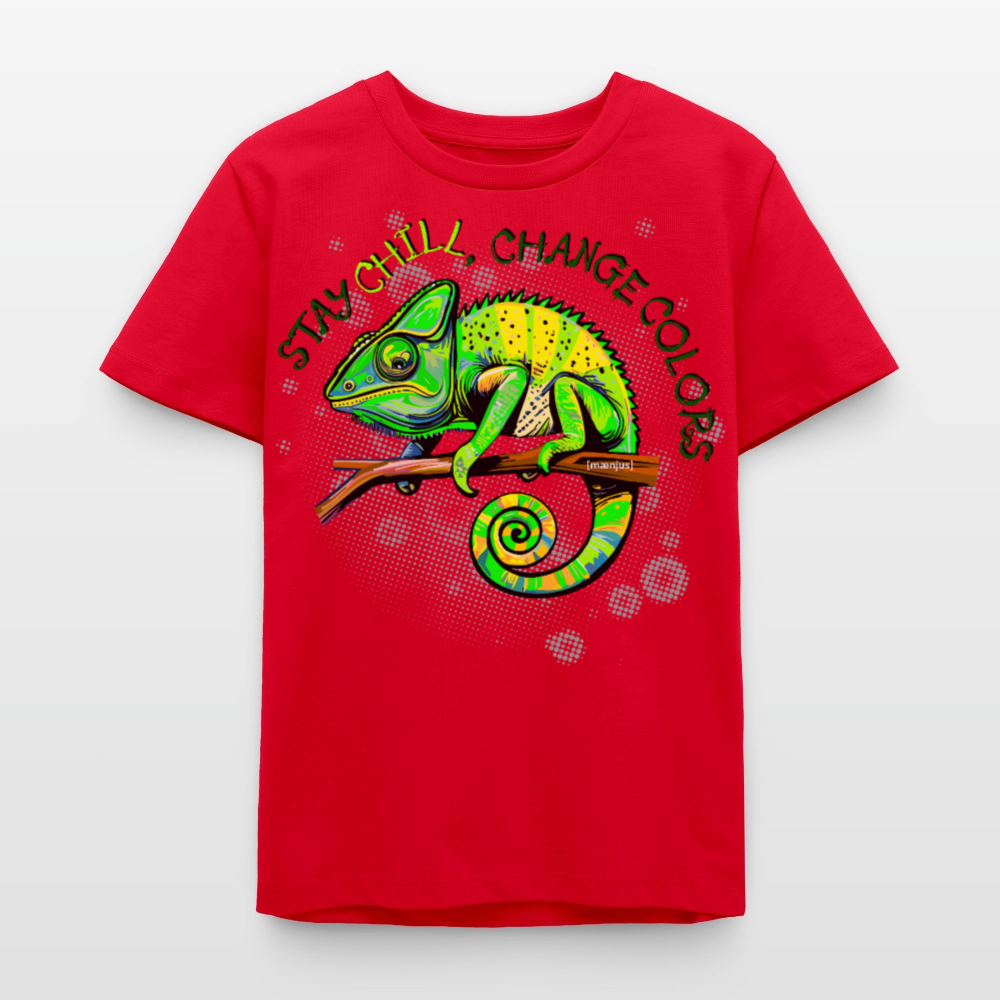 MNJS TEENS Bio T-Shirt mit CAMAELEON PRINT - Rot