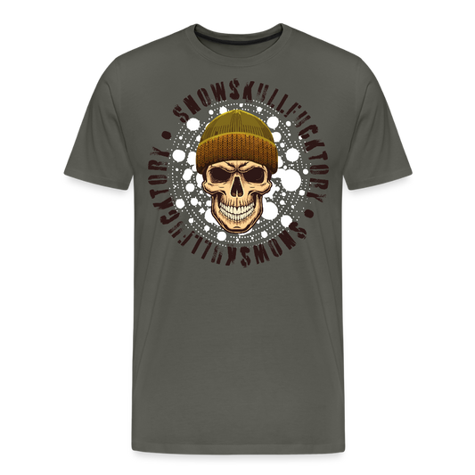 Männer Premium T-Shirt mit SNOWSKULL PRINT - Asphalt