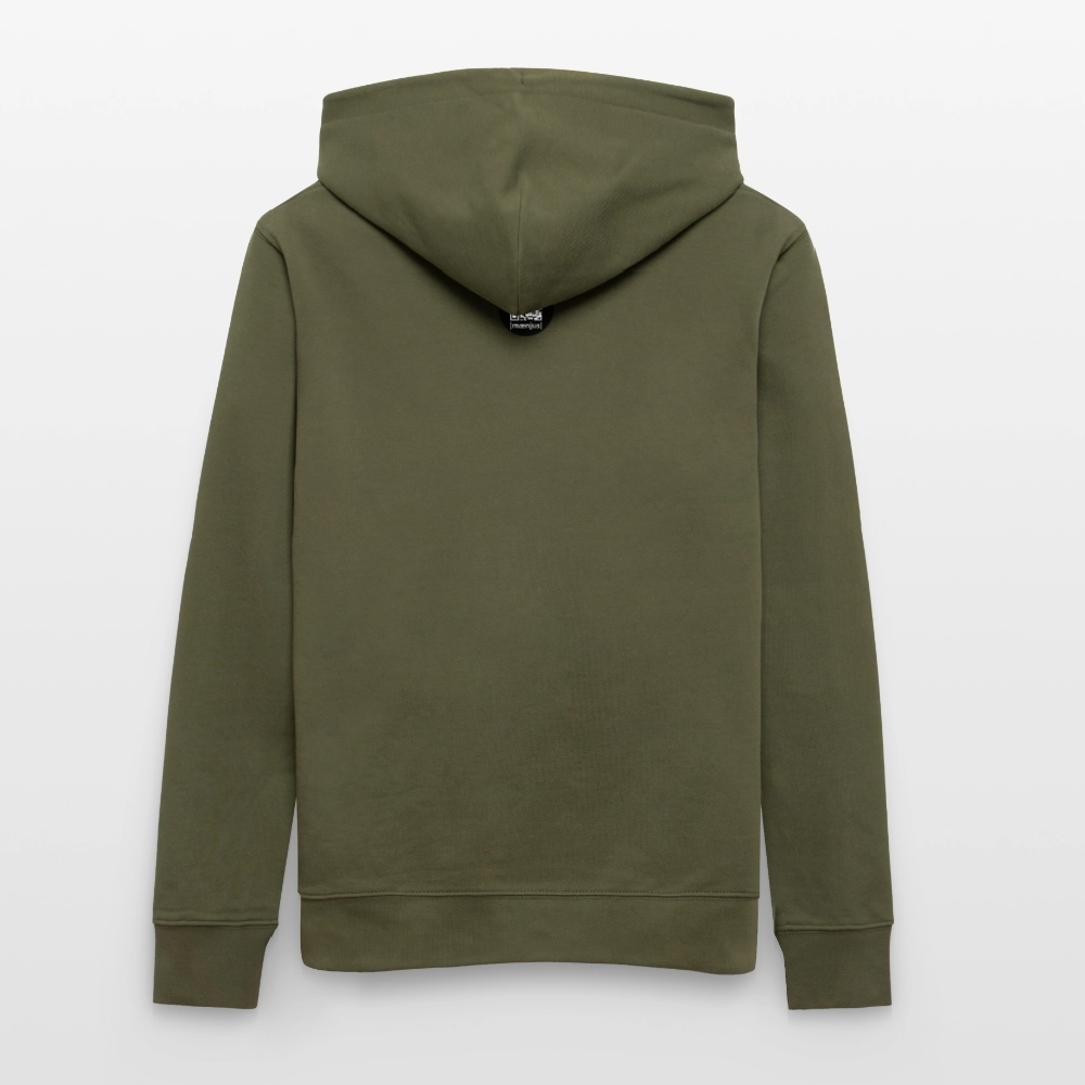 Unisex Bio-Hoodie mit YELLOW SUBMARINE PRODUCTION PRINT - Khaki Grün